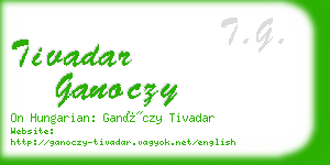 tivadar ganoczy business card